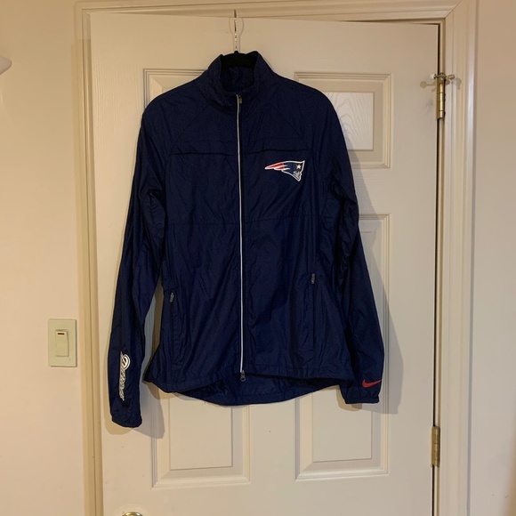 NFL Team Apparel  Navy Blue  New England Patriots Windbreaker Jacket sz M - Picture 1 of 8